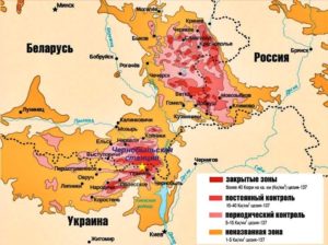 Какие районы россии входят в чернобыльскую зону