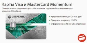 Как пользоваться картой виза сбербанка кредит моментум