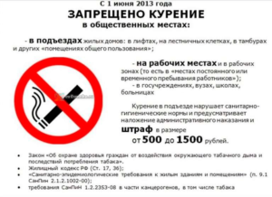 Запрет курения в общественных местах коап