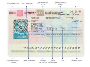 Идентификатор визы где смотреть на российской визе