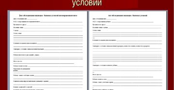 Акт обследования жилищных условий. Рапорт по проверке социально-бытовых условий.